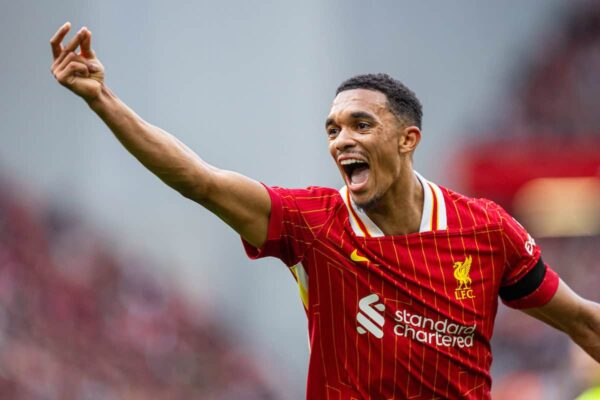 LIVERPOOL, ENGLAND - Saturday, September 14, 2024: Liverpool's Trent Alexander-Arnold during the FA Premier League match between Liverpool FC and Nottingham Forest FC at Anfield. (Photo by David Rawcliffe/Propaganda)