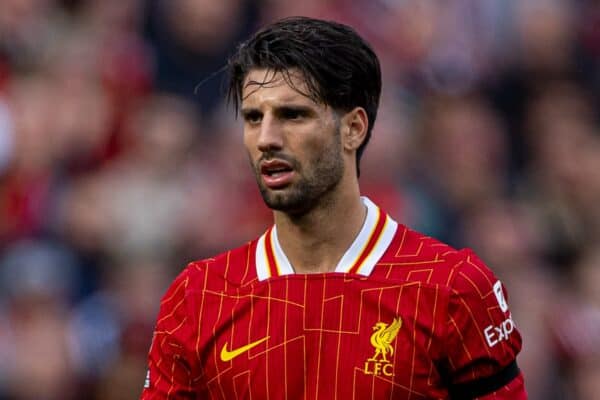 LIVERPOOL, INGLATERRA - Sábado 14 de septiembre de 2024: Dominik Szoboszlai, del Liverpool, durante el partido de la FA Premier League entre el Liverpool FC y el Nottingham Forest FC en Anfield. (Foto de David Rawcliffe/Propaganda)