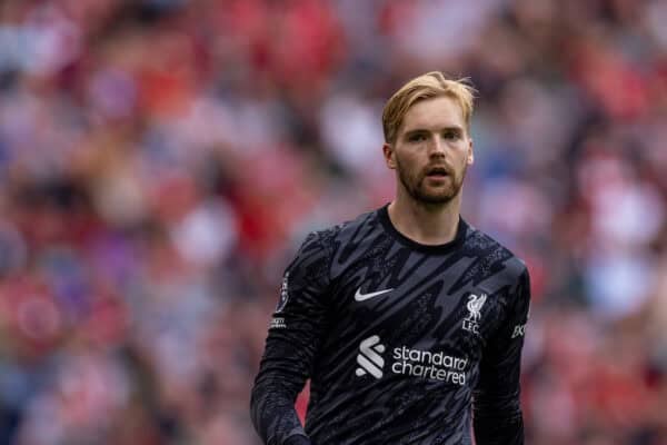 LIVERPOOL, ENGLAND – Saturday, September 21, 2024: Liverpool goalkeeper Alisson Becker during the FA Premier League match between Liverpool FC and AFC Bournemouth at Anfield. (Photo by David Rawcliffe/Propaganda)