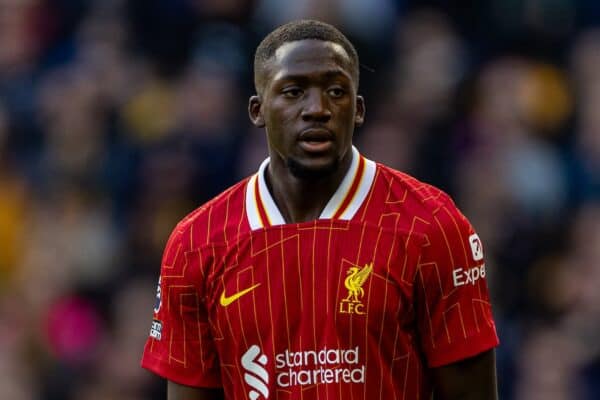 WOLVERHAMPTON, ENGLAND - Saturday, September 28, 2024: Liverpool's Ibrahima Konaté during the FA Premier League match between Wolverhampton Wanderers FC and Liverpool FC at Molineux Stadium. (Photo by David Rawcliffe/Propaganda)