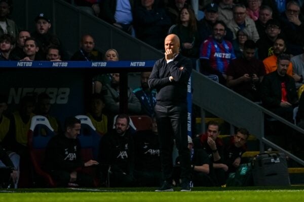 LONDON, ENGLAND - Saturday, October 5, 2024: Liverpool's head coach Arne Slot during the FA Premier League match between Crystal Palace FC and Liverpool FC at Selhurst Park. (Photo by David Rawcliffe/Propaganda)