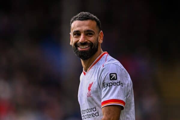 LONDRA, INGHILTERRA - sabato 5 ottobre 2024: Mohamed Salah di Liverpool durante la partita della fa Premier League tra il Crystal Palace FC e il Liverpool FC al Selhurst Park. (Foto di David Rawcliffe/Propaganda)