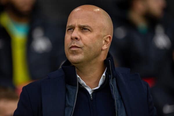 SOUTHAMPTON, ENGLAND - Sunday, November 24, 2024: Liverpool's head coach Arne Slot during the FA Premier League match between Southampton FC and Liverpool FC at St Mary's Stadium. (Photo by David Rawcliffe/Propaganda)