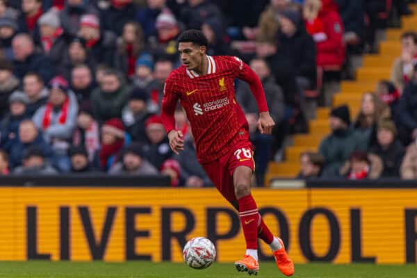 LIVERPOOL, ENGLAND - Saturday, January 11, 2025: Liverpool's Jarell Quansah during the FA Cup 3rd Round match between Liverpool FC and Accrington Stanley FC at Anfield. (Photo by David Rawcliffe/Propaganda)