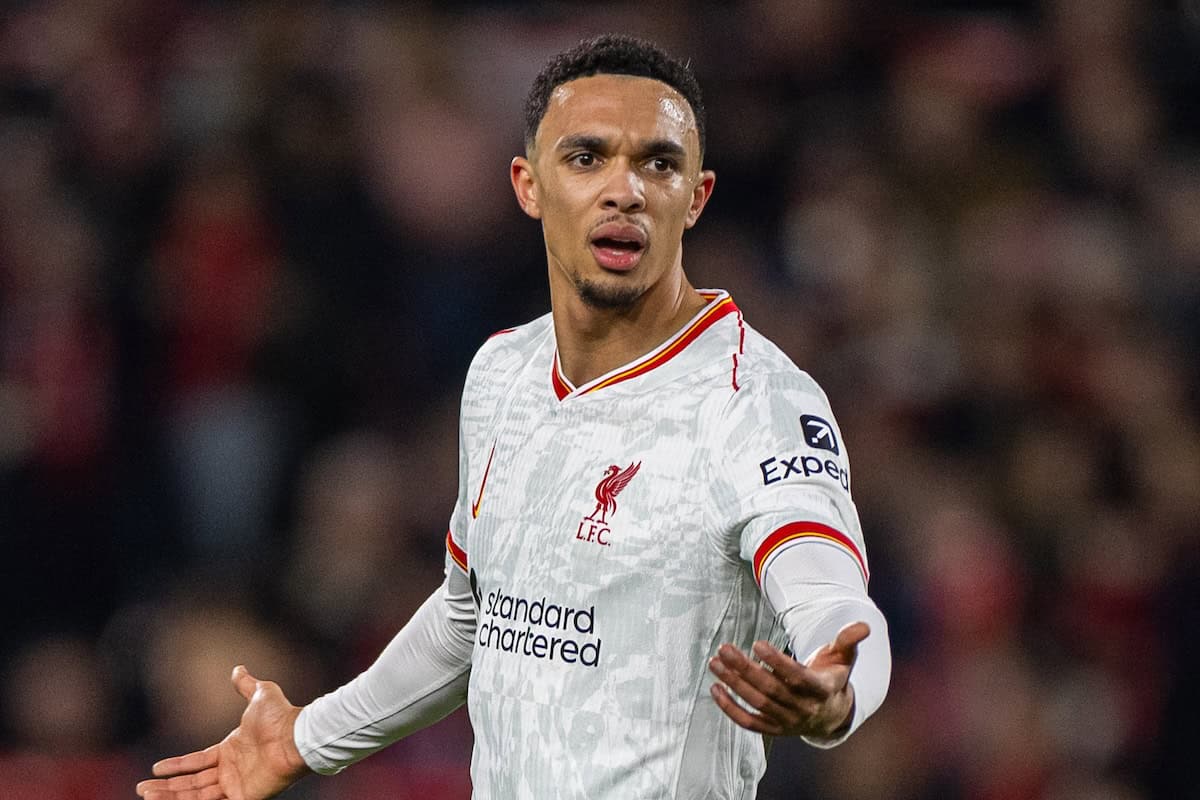 NOTTINGHAM, ENGLAND - Tuesday, December 14, 2025: Liverpool's Trent Alexander-Arnold during the FA Premier League match between Nottingham Forest FC and Liverpool FC at the City Ground. (Photo by David Rawcliffe/Propaganda)