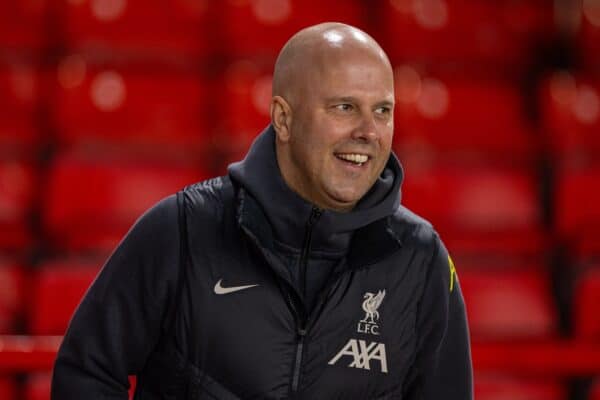 NOTTINGHAM, ENGLAND - Tuesday, December 14, 2025: Liverpool's head coach Arne Slot before the FA Premier League match between Nottingham Forest FC and Liverpool FC at the City Ground. (Photo by David Rawcliffe/Propaganda)