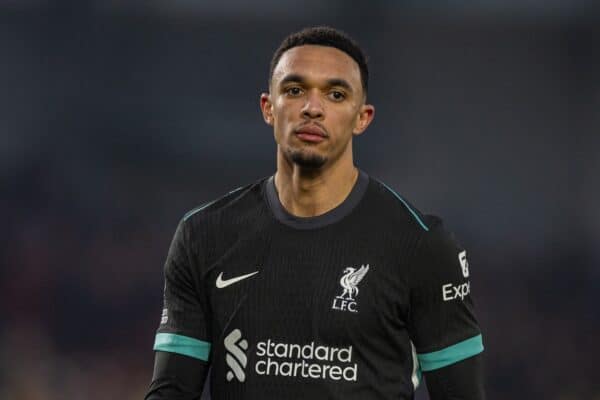 LONDON, ENGLAND - Saturday, January 18, 2025: Liverpool's Trent Alexander-Arnold during the FA Premier League match between Brentford FC and Liverpool FC at the Brentford Community Stadium. (Photo by David Rawcliffe/Propaganda)