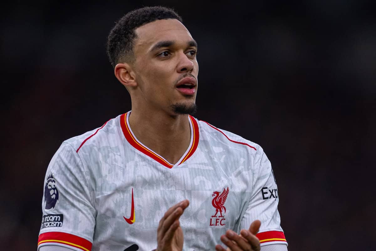 BOURNEMOUTH, ENGLAND - Saturday, February 1, 2025: Liverpool's Trent Alexander-Arnold during the FA Premier League match between AFC Bournemouth and Liverpool FC at Dean Court. (Photo by David Rawcliffe/Propaganda)