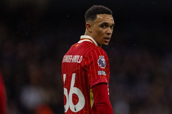 MANCHESTER, ENGLAND - Sunday, February 23, 2025: Liverpool's Trent Alexander-Arnold during the FA Premier League match between Manchester City FC and Liverpool FC at the City of Manchester Stadium. (Photo by David Rawcliffe/Propaganda)