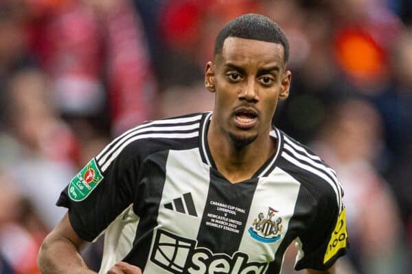 LONDON, ENGLAND - Sunday, March 16, 2025: Newcastle United's Alexander Isak during the Football League Cup Final match between Liverpool FC and Newcastle United FC at Wembley Stadium. (Photo by David Rawcliffe/Propaganda)