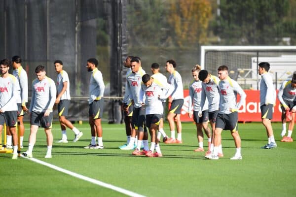 Liverpool training at AXA pre-Leipzig. October 2024