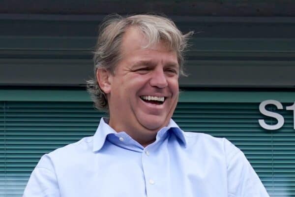 Owner of Chelsea Todd Boehly in the stands ahead of the Premier League match at Stamford Bridge, London. Picture date: Sunday August 14, 2022.